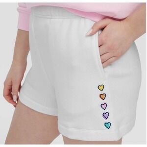 Roller Rabbit x Target Womens Size Large Disco Hearts Shorts White NWT